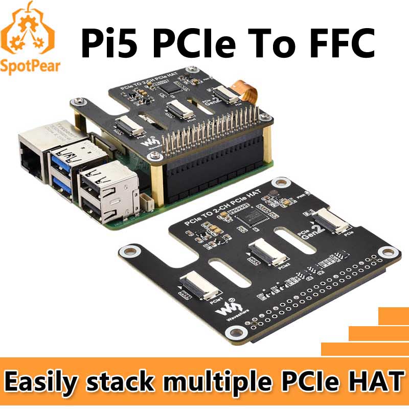 Turing Pi 2 - Raspberry Pi 5 PCIe naar 2-CH