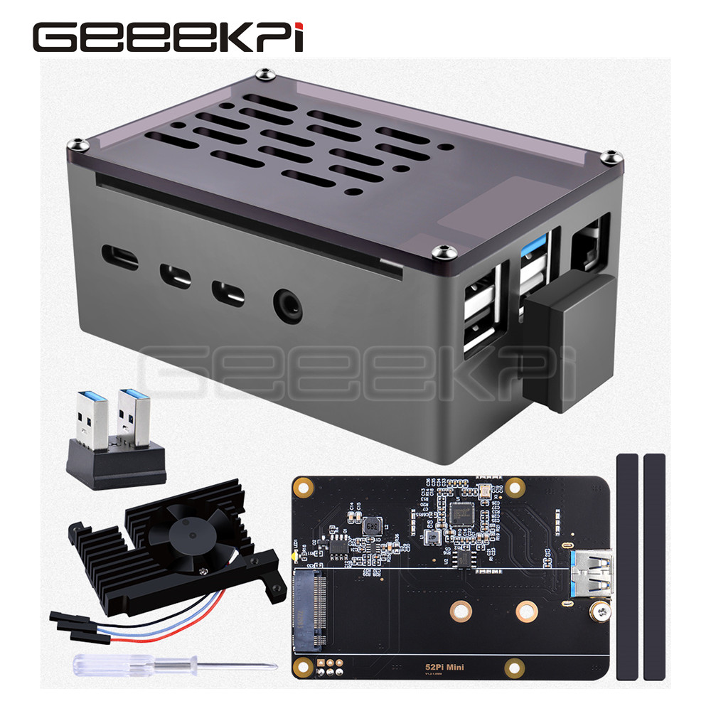 Turing Pi 2 - Geeekpi Aluminium Brick Case Zwart Shell