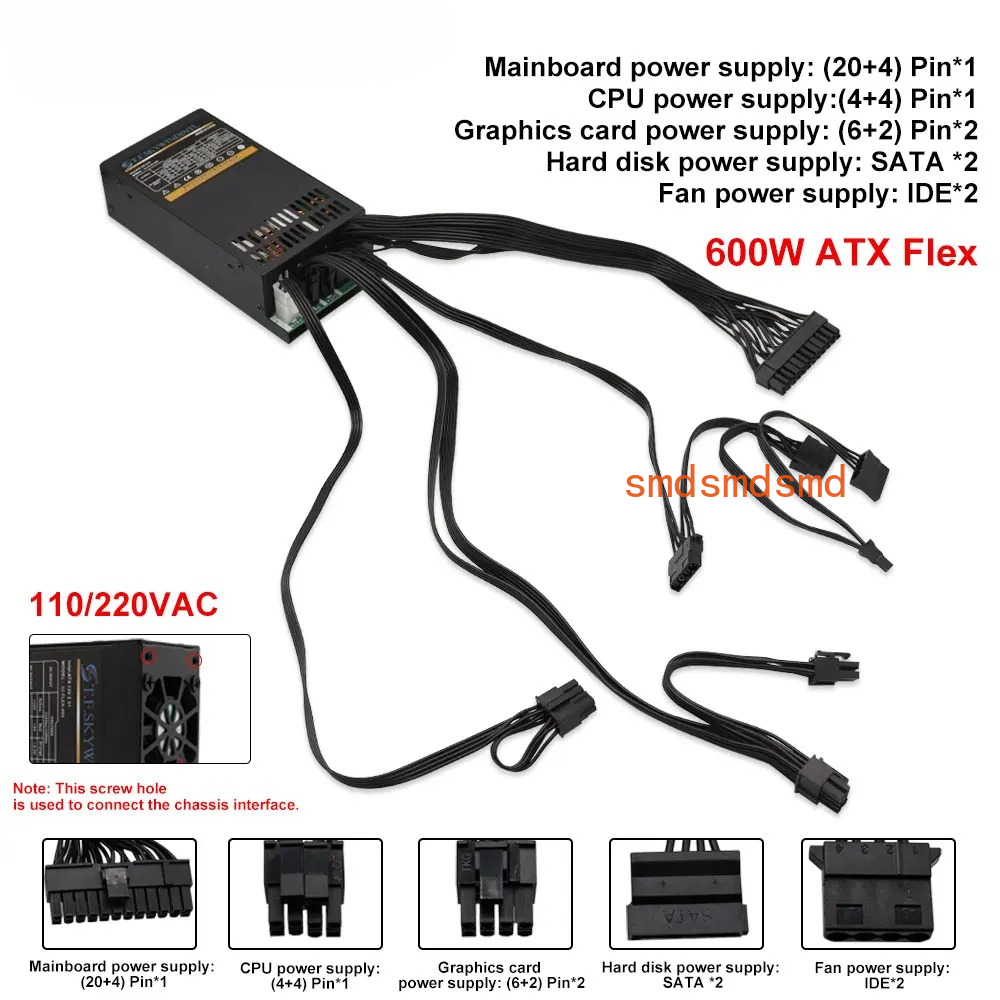 600W Modulaire Voeding Kleine  - Atx Power Supply 1U Flex 500W recensie en prijs