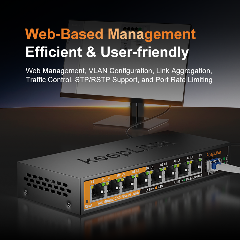 KeepLiNK 2,5 Gb beheerde switc - Sfp+ 10G Managed Switch 8 Port recensie en prijs
