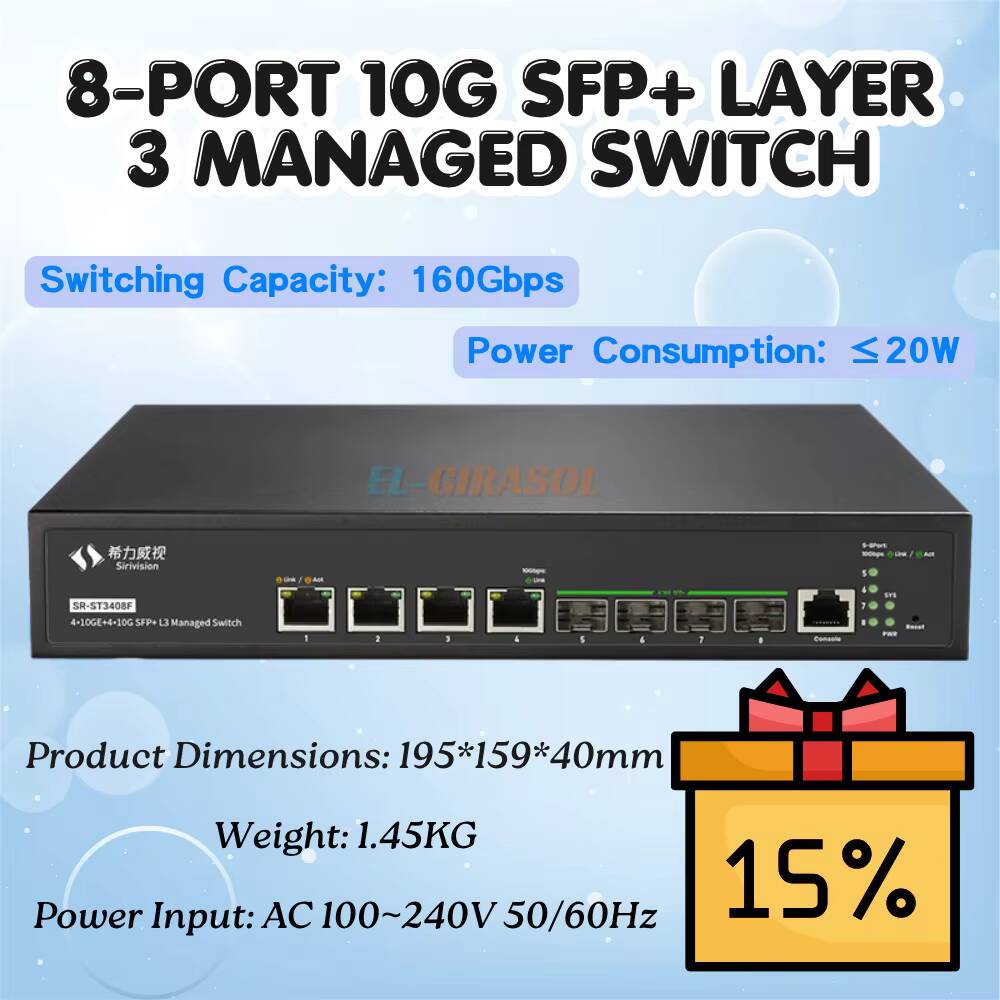 Sirivision 8-poorts 10G SFP+ L - Sfp+ 10G Managed Switch 8 Port recensie en prijs