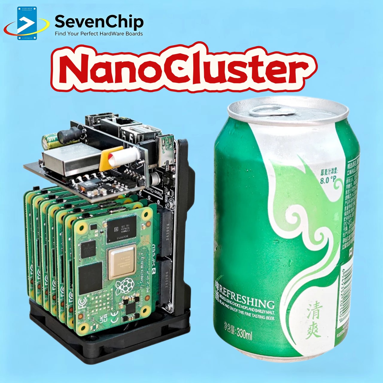 Sipeed NanoCluster 7x CM4/CM5  - Deskpi Super6C recensie en prijs