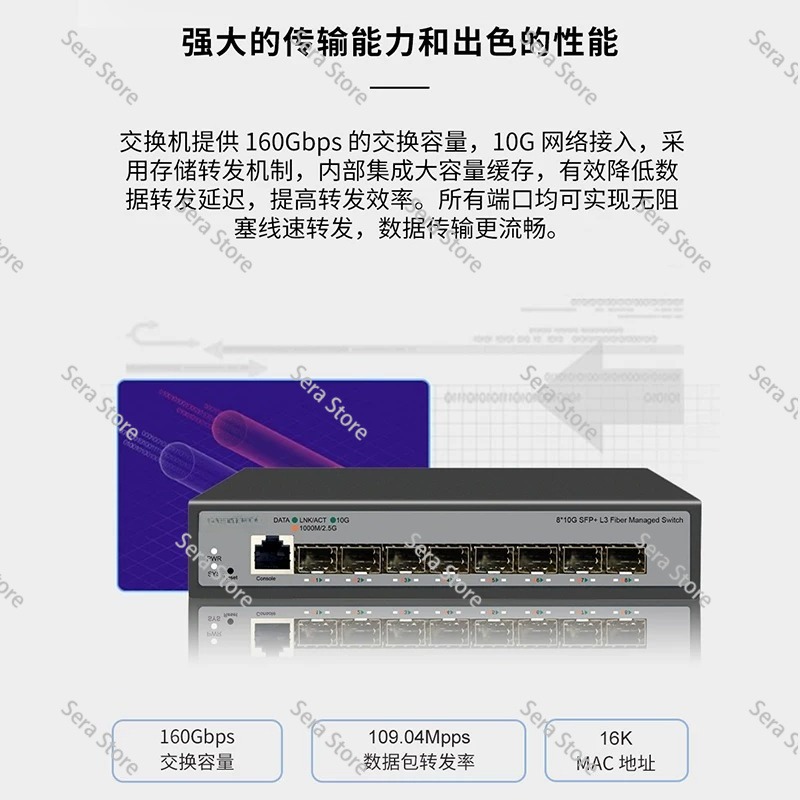 8-poorts Full 10 Gigabit Ether - Sfp+ 10G Managed Switch 8 Port recensie en prijs