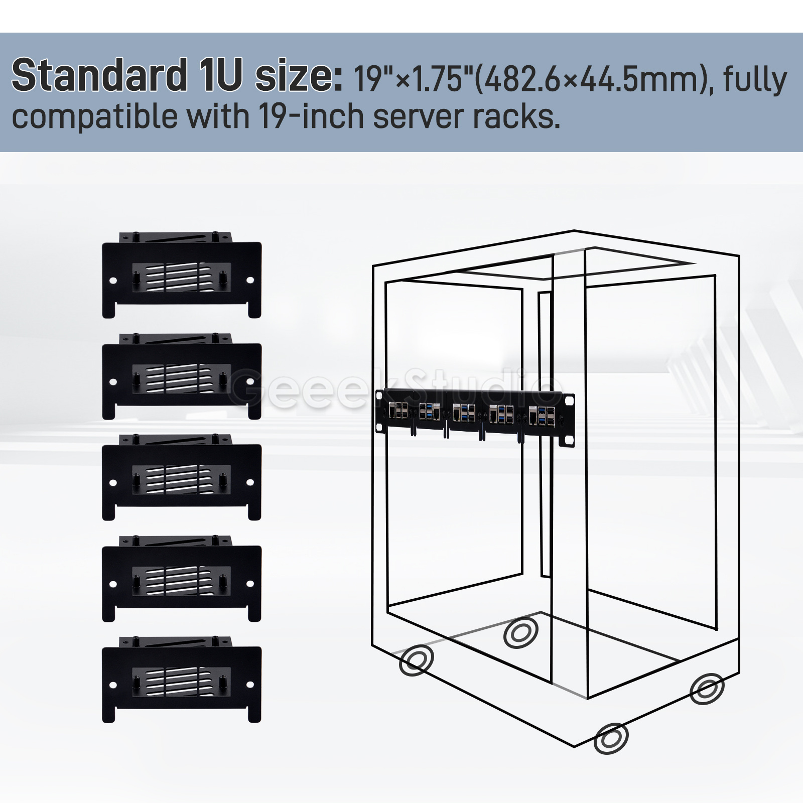 1U Rack Mount voor Raspberry P - Deskpi Super6C recensie en prijs